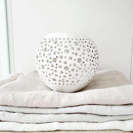 Coconut tea light holder mix dots