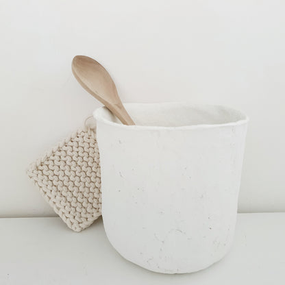 Papiermache bloempot / lepelpot