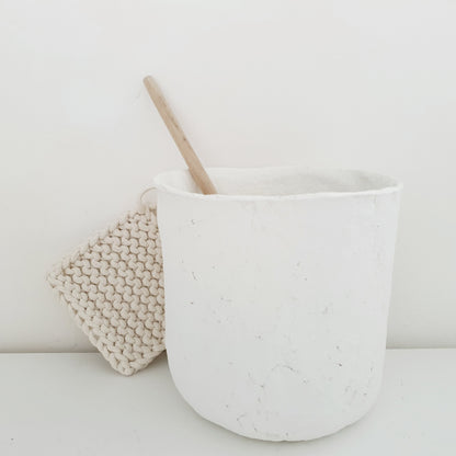 Papiermache bloempot / lepelpot