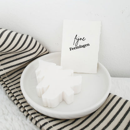 Schoteltje met minizeepje en kaartje