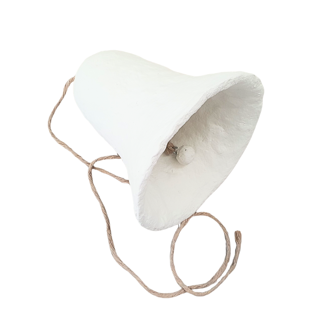 Papier-mache kerstklok