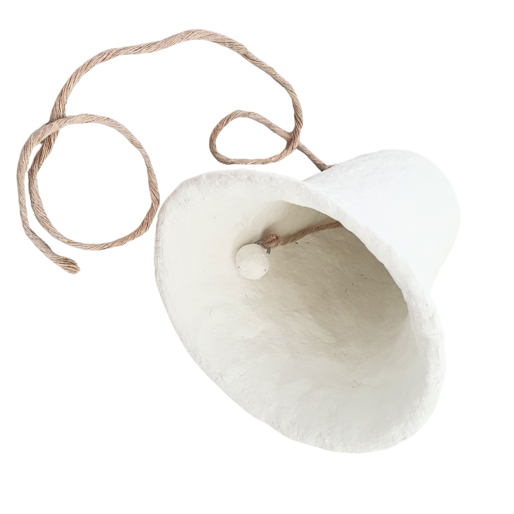 Papier-mache kerstklok