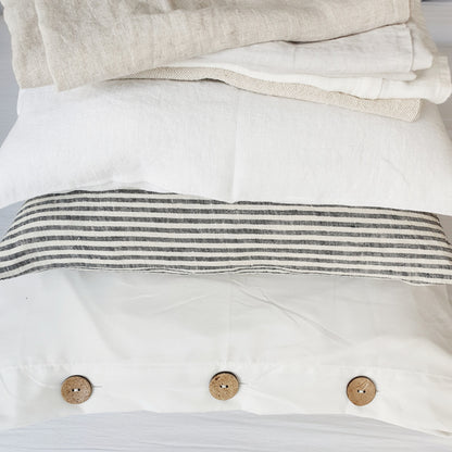 Gebroken wit linnen kussenhoes