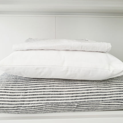 Gebroken streep linnen kussenhoes 40x60 cm