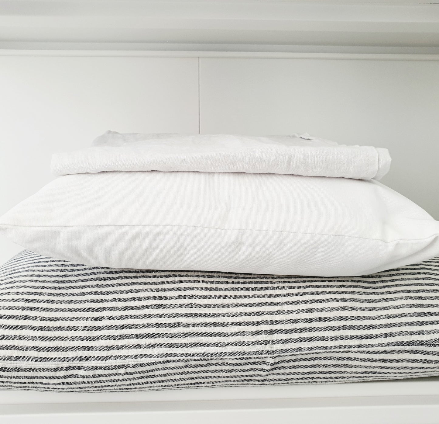 Gebroken streep linnen kussenhoes 40x60 cm