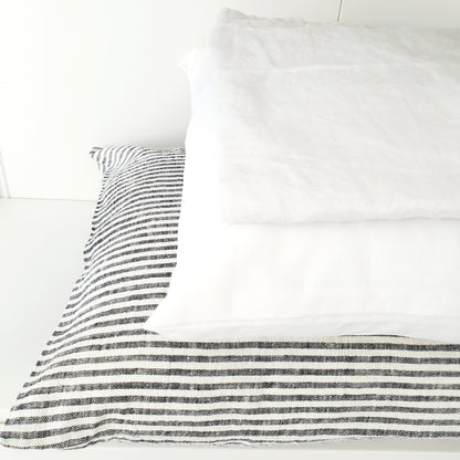 Gebroken streep linnen kussenhoes 40x60 cm