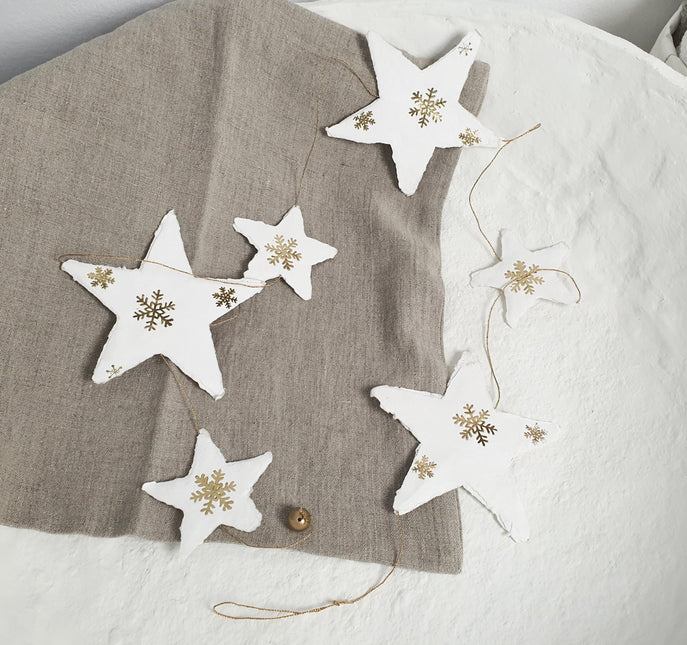 Papier-mache sterrenhanger