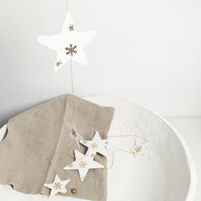 Papier-mache sterrenhanger