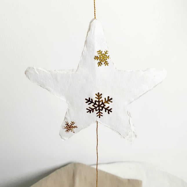 Papier-mache sterrenhanger