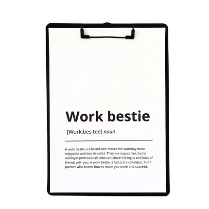 Klembord zwart met poster