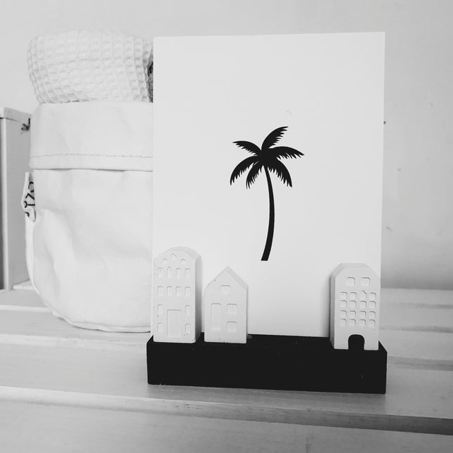 Kaarthouder met huisjes