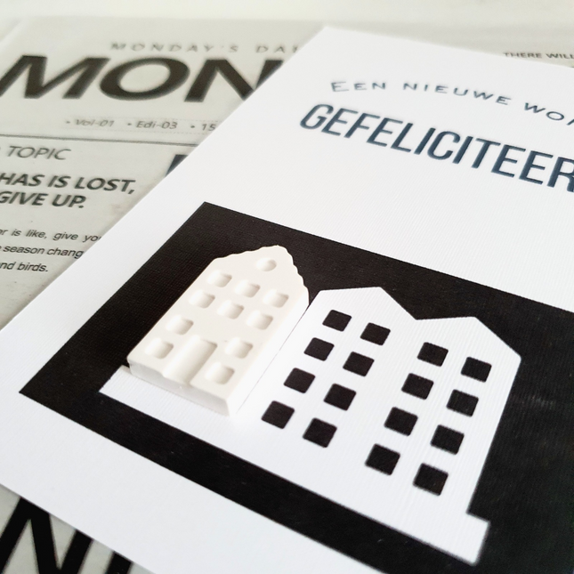 Kaart wit nieuwe woning