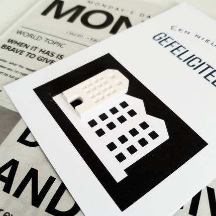 Kaart wit nieuwe woning