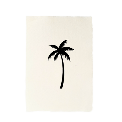 Handmade paper with hedgehog illustration