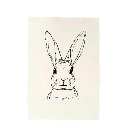 Handgeschöpftes Papier mit Igelillustration