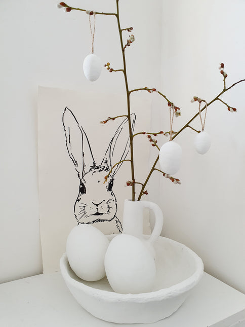 Handgeschöpftes Papier mit Igelillustration