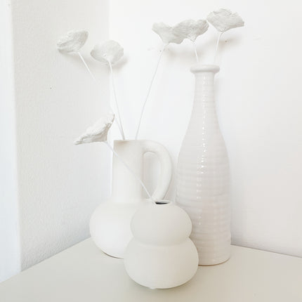 Kreukel vaas wit