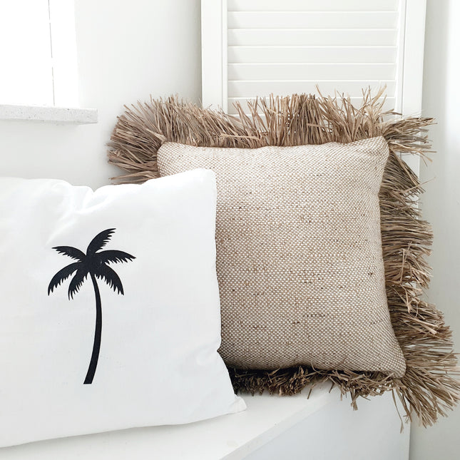 Cushion raffia Boho
