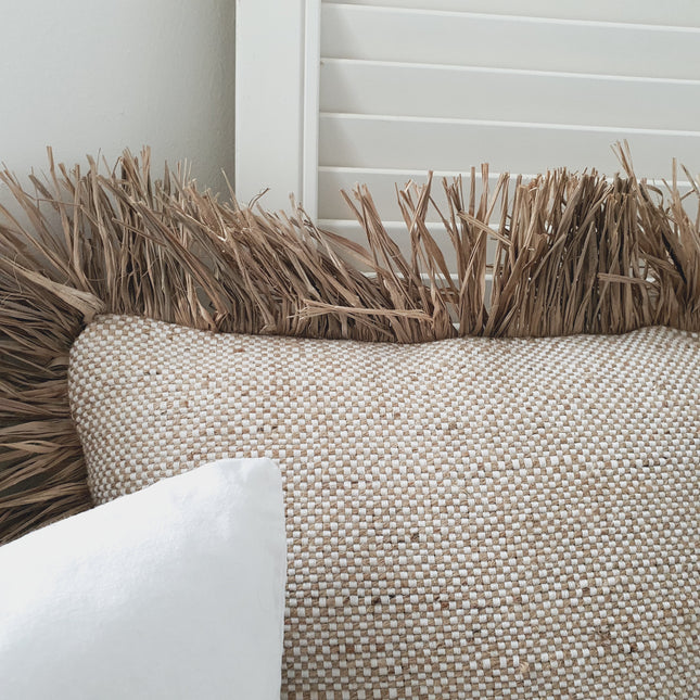 Cushion raffia Boho