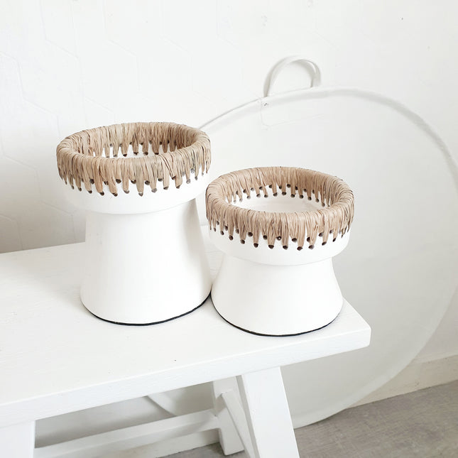 The Pretty Candle Holder - Wit Naturel - M