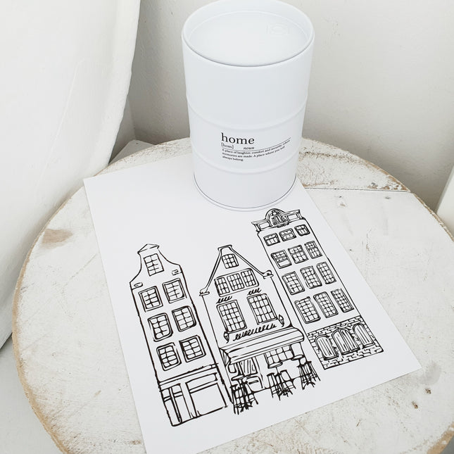 Blik met geurkaars Home