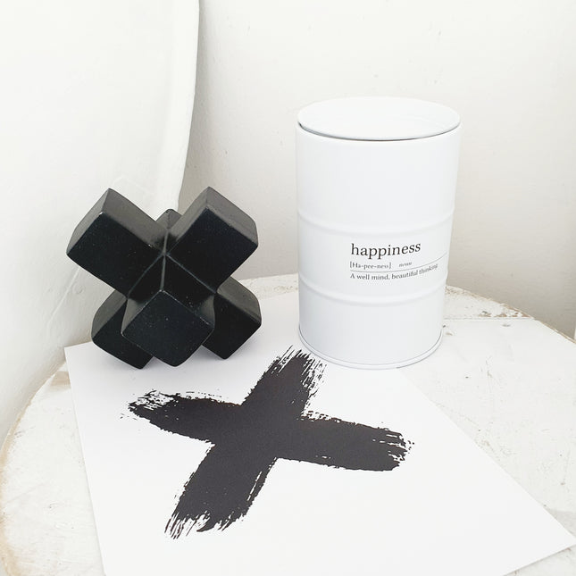 Blik met geurkaars Happiness