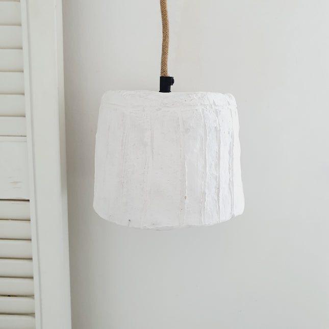 Plafondlamp papier-maché stripe