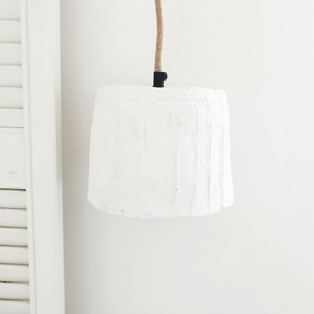 Plafondlamp papier-maché stripe