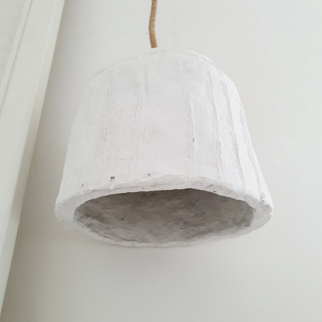 Plafondlamp papier-maché stripe