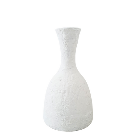 Vase Betonoptik weiß