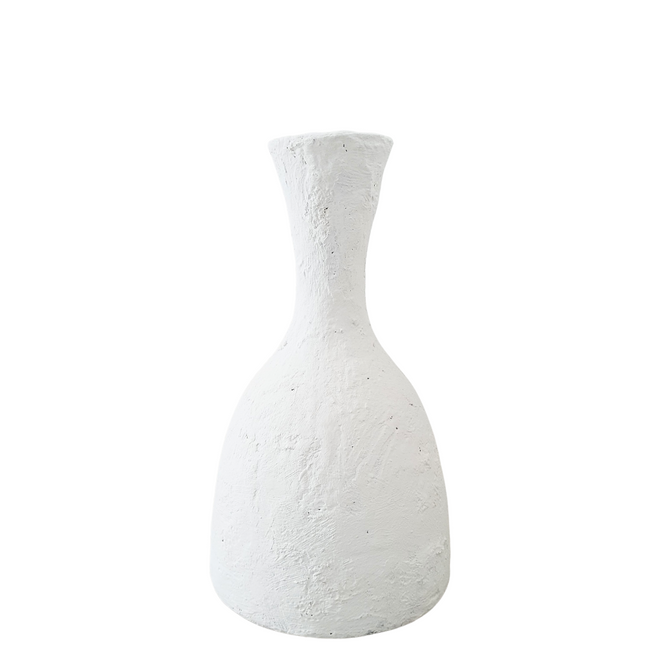 Vase Betonoptik weiß