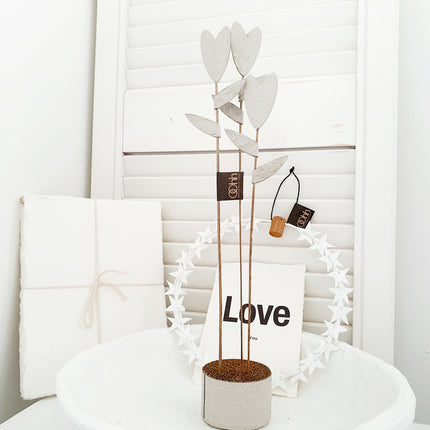 Set van 3 draden met papieren sterren, wit
