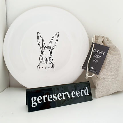 Bordje gereserveerd zwart