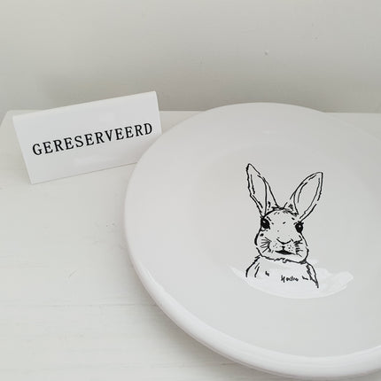 Bordje gereserveerd