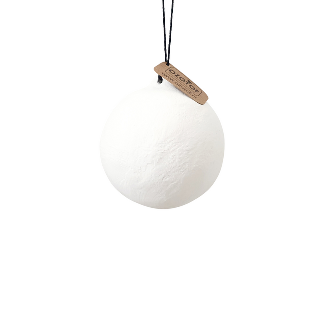 Christmas bauble paper-mâché with snowflake illustration M