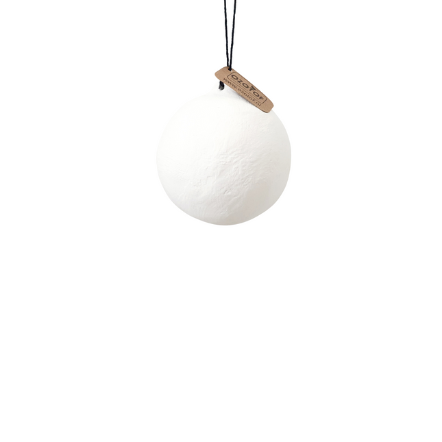 Christmas bauble paper-mâché with snowflake illustration M