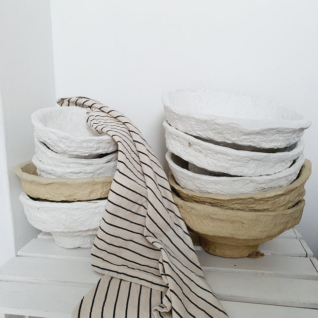 Papier-maché sculptuurschaal medium zand