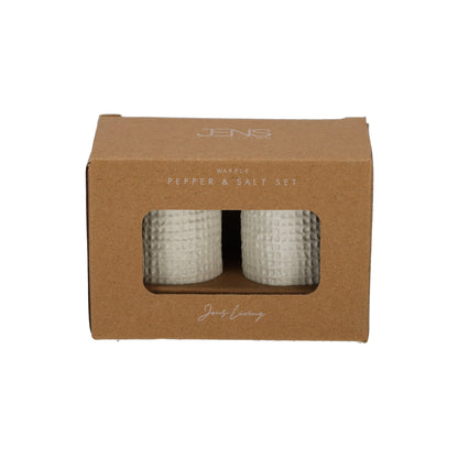 JENS Living Wafel Peper & Zout Set Steengrijs