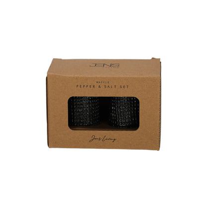 JENS Living Wafel Peper & Zout Set zwart