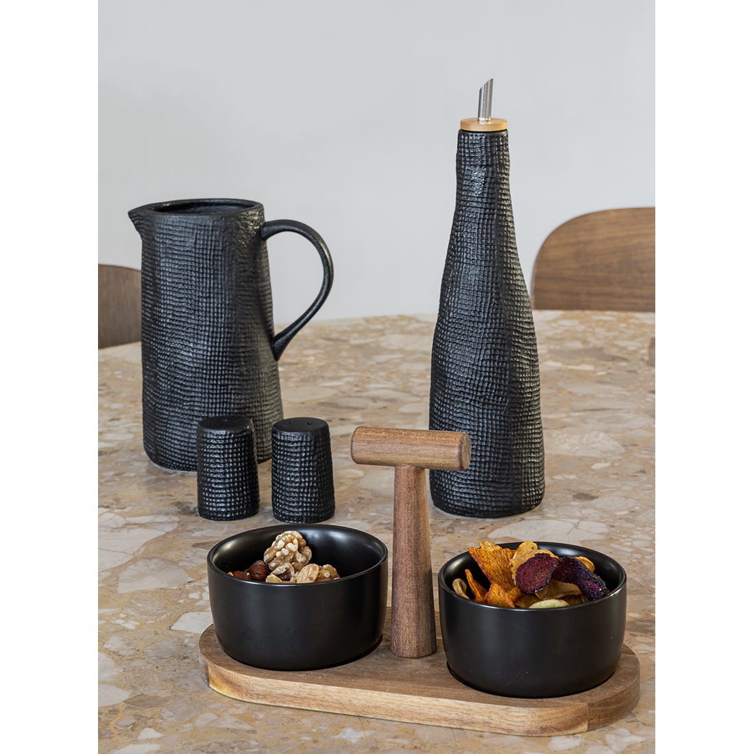 JENS Living Wafel Peper & Zout Set zwart