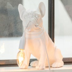 Table lamp Bulldog white