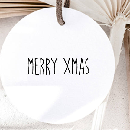Kerststempel 'MERRY XMAS' – fijne kerststempel