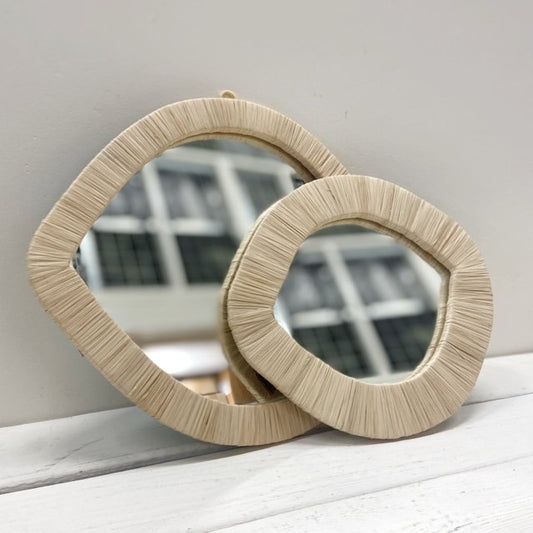 Set mirror raffia eye