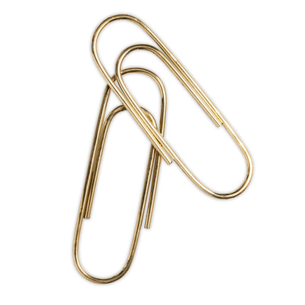 Grote paperclip van messing