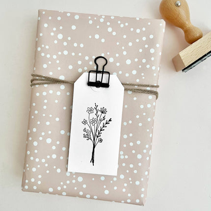 Stempel wilde bloemenboeket, bloemen stempel