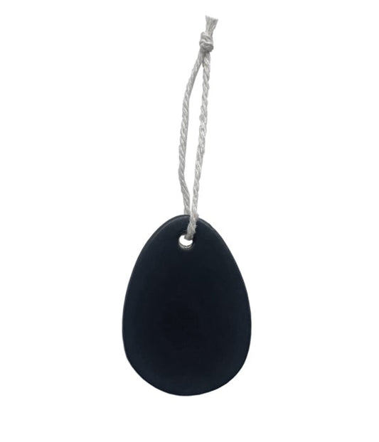 Egg pendant clay black