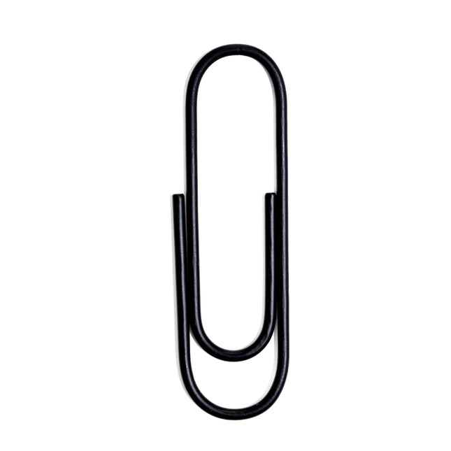 Oversized paperclip mat zwart