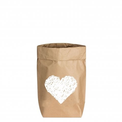 Paperbag bruin hart