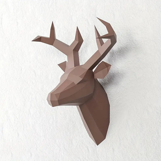 Bruin hertenhoofd sculpture