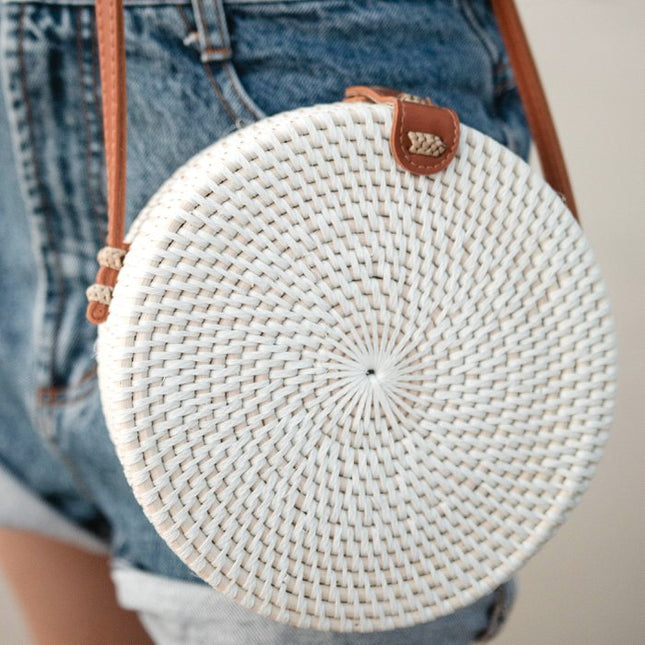 Round rattan bag Senja